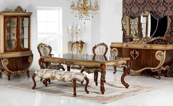 Turkey Classic Furniture - Luxury Furniture ModelsAntik Ceviz Classic Dining Room Set