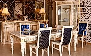 Turkey Classic Furniture - Luxury Furniture ModelsArtemis Vitray Table Dining Room