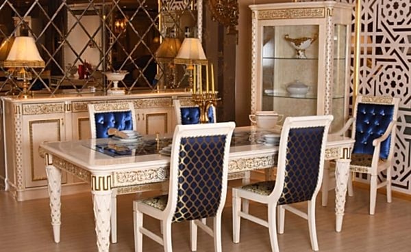 Turkey Classic Furniture - Luxury Furniture ModelsArtemis Vitray Table Dining Room