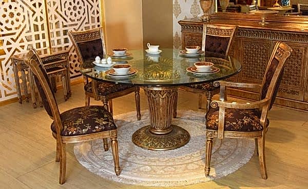 Turkey Classic Furniture - Luxury Furniture ModelsBelinda Glass Table Dining Room