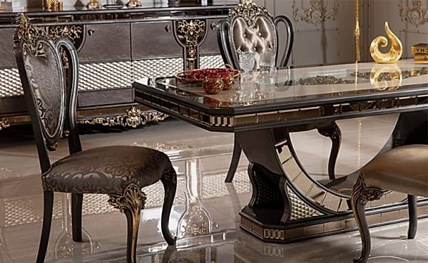 Turkey Classic Furniture - Luxury Furniture ModelsBlack Rose Classic Dining Room Set