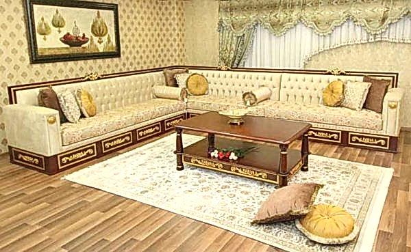 Turkey Classic Furniture - Luxury Furniture ModelsDoha Classic Corner Sofa Set