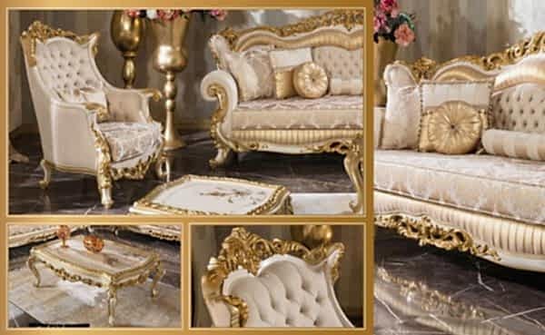 Turkey Classic Furniture - Luxury Furniture ModelsFenomen Gold Sofa Set