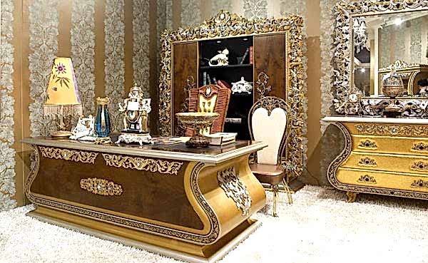 Turkey Classic Furniture - Luxury Furniture ModelsKapaletti Golden Classic Office Furniture