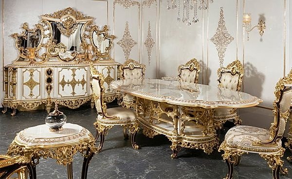 Turkey Classic Furniture - Luxury Furniture ModelsLorin Gold Classic Dining Room Set