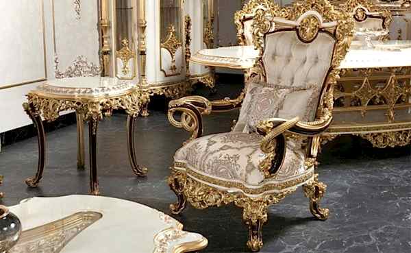 Turkey Classic Furniture - Luxury Furniture ModelsLorin Gold Classic Sofa Set