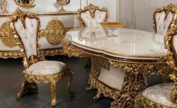 Turkey Classic Furniture - Luxury Furniture ModelsPayitaht Gold Classic Dining Room Set