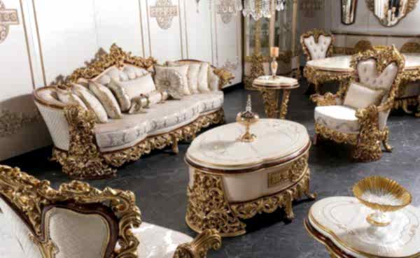 Turkey Classic Furniture - Luxury Furniture ModelsPayitaht Gold Classic Sofa Set