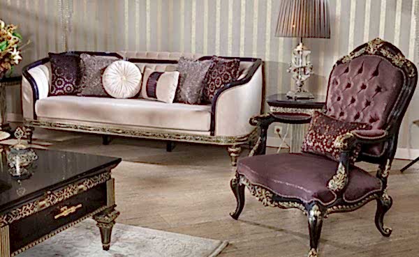 Turkey Classic Furniture - Luxury Furniture ModelsSasha Classic Sofa Set