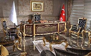 Turkey Classic Furniture - Luxury Furniture ModelsAsalet Classic Office Furniture Set