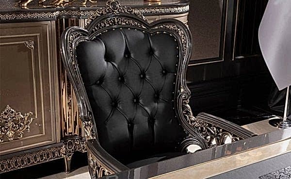 Turkey Classic Furniture - Luxury Furniture ModelsHumayun Black Classic Office Set