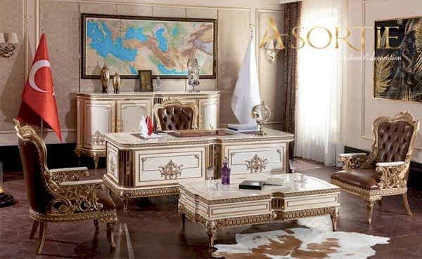 Turkey Classic Furniture - Luxury Furniture ModelsHumayun Classic Office Sets